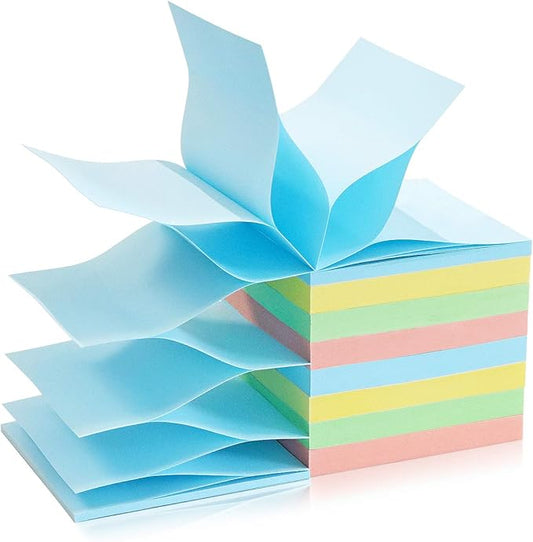 8 Pads Pop Up Sticky Notes 3x3 Refills Pastel Colors Self-Stick Notes Pads Super Adhesive Sticky Notes Great Value Pack