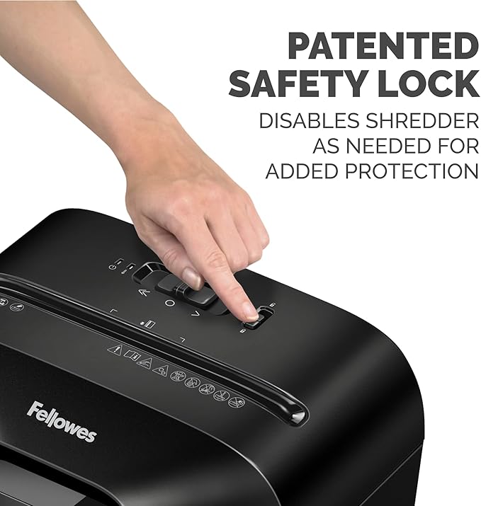 Fellowes LX41-DB 8-Sheet Micro-Cut Paper Shredder for Home Office