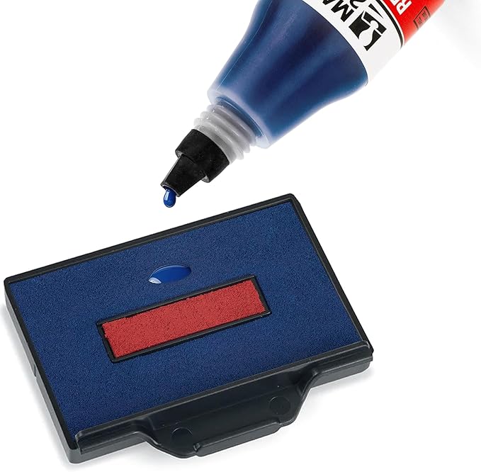 Self-Inking Refill Ink - 2 Pack - Blue & Red - 25cc (0.9oz)