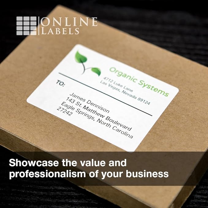 4 x 3 Rectangle Mailing Labels - Permanent, White Matte - Shipping, Wine, Product - Pack of 6,000-1,000 Sheets - Inkjet/Laser Printers - Online Labels