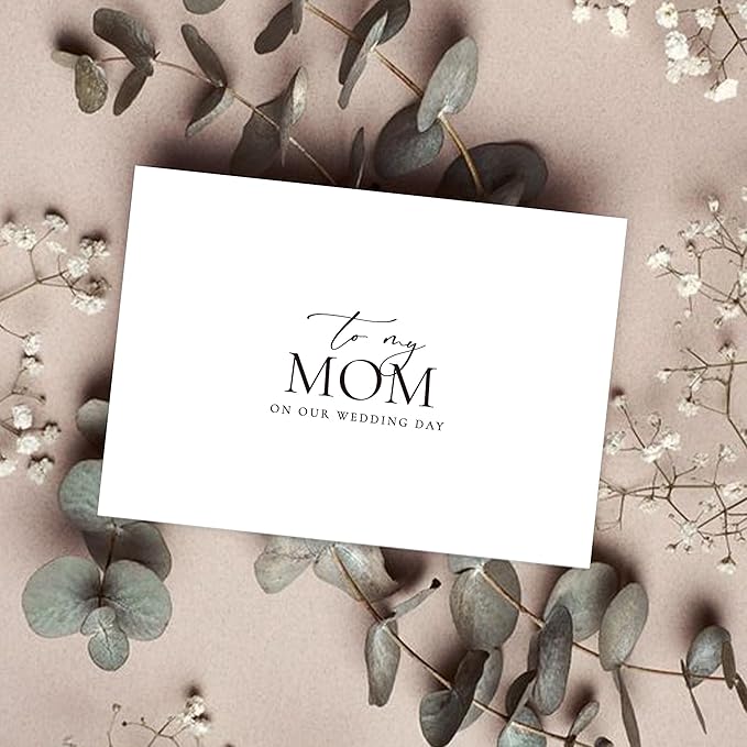 Wedding Day Card for My Mom, To My Mom On Our Wedding Day Card, Mom Of The Bride/Groom Gifts.（Mom A）