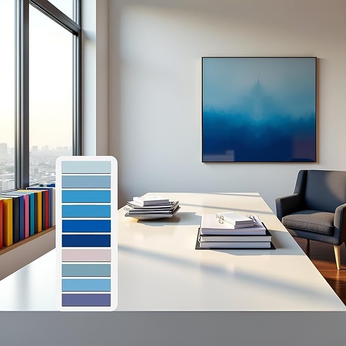 200 Pcs Blue Sticky Index Tabs, Page Markers Notes Tabs Writable and Repositionable Book Flags Tabs Strip Index Tabs Self-Stick Note Pads Index Tabs for Page Marking Classify File