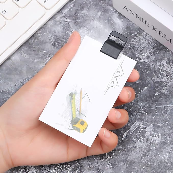 Eaasty Black Gripper Card Holder Clamps Black Swipe Plastic ID Card Secure Badge Holder for Standard Thickness ID Badge, CAC, Chip or Swipe(20 Pcs)