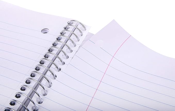 Mintra Office Durable Spiral Notebooks, 1 Subject, (Green, Wide Ruled 3 Pack), 100 Sheets, Poly Pocket, Moisture Resistant Cover, Strong Chipboard back, For School, Office, Business