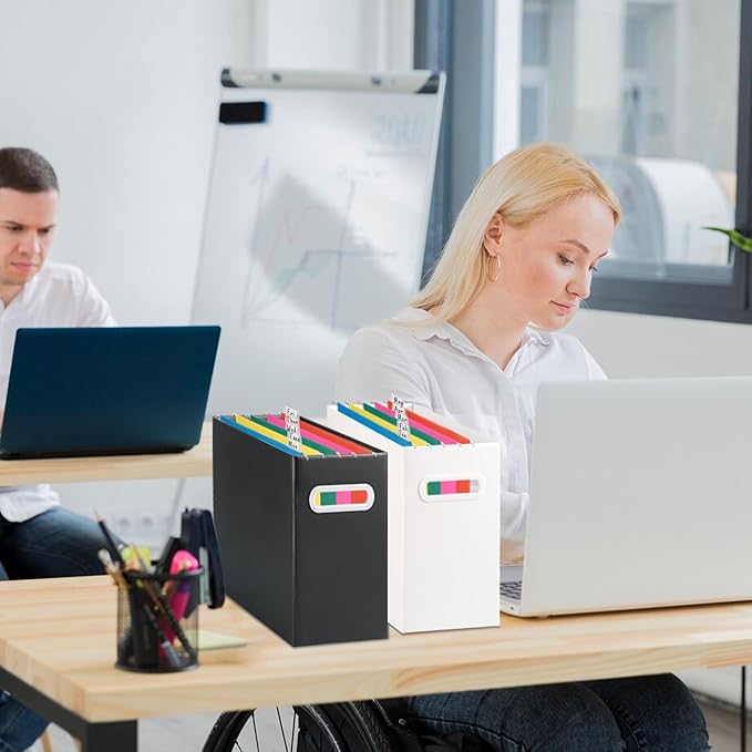 25 Packs Hanging File Folders,Green Letter Size File Folder,Designed for Bulky Files,Filing Cabinet,1/5 Adjustable Tabs for Office,School,Home