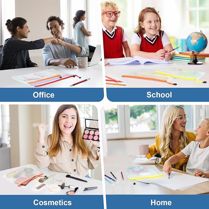 32pcs Mesh Zipper Pouch Bags, 8 Sizes Zipper Pouch, Mesh Bags With Zipper, Plastic Zipper Pouches, 8 Colors Zipper Pouches for Organizing, Board Game Storage, Travel, School Office Organize