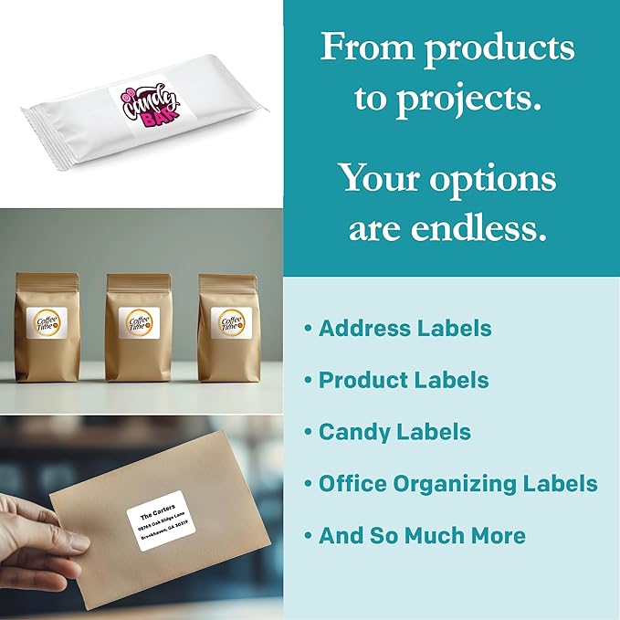 Premium Label Supply White Sticker Labels – 2.625" x 2" – Laser/Inkjet Compatible – (15 per Sheet), 1000 Sheets – 15,000 Total Adhesive Labels