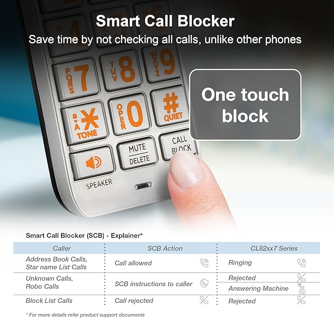 AT&T CL82207 DECT 6.0 2-Handset Cordless Phone for Home with Answering Machine, Call Blocking, Caller ID Announcer, Intercom and Unsurpassed Range, Silver