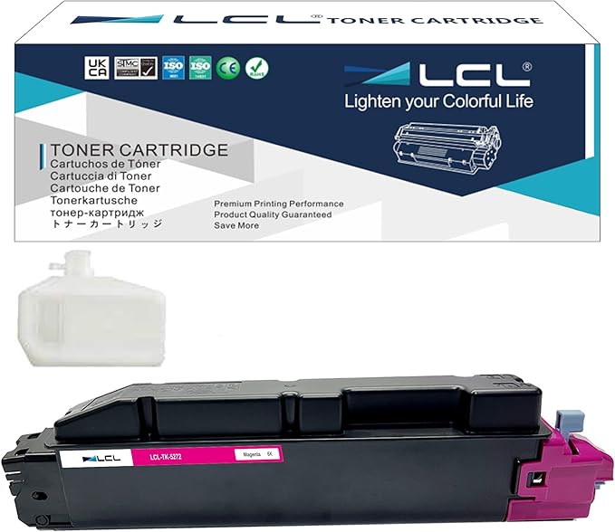 LCL Compatible Toner Cartridge Replacement for Kyocera TK5272 TK-5272 TK5272M TK-5272M 1T02TVBUS0 for Kyocera ECOSYS M6230cidn M6235cidn M6630cidn M6635cidn P6230cdn Printer (1-Pack Magenta)