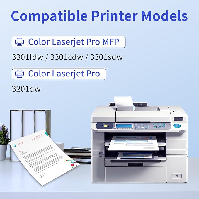 218X Toner Cartridges 4 Pack High Yield Compatible Replacement for HP 218X 218A for Color Laserjet Pro 3201dw MFP 3301fdw 3301cdw 3301sdw Printer Ink W2180X W2180A (BCMY, 4-Pack)