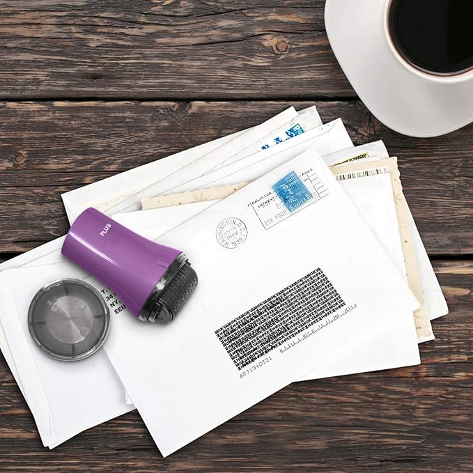Guard Your ID Wide Advanced Roller 2.0 Identity Theft Prevention Security Stamp Purple