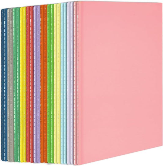 24 Pack Blank Books for Kids - 5.5"x 8.3", 60 Pages - Small Notebooks Bulk, Girls Journals for Drawing & Writing, Sketchbooks w/Colorful Soft Cover, Unlined Paper, A5 Travel Size