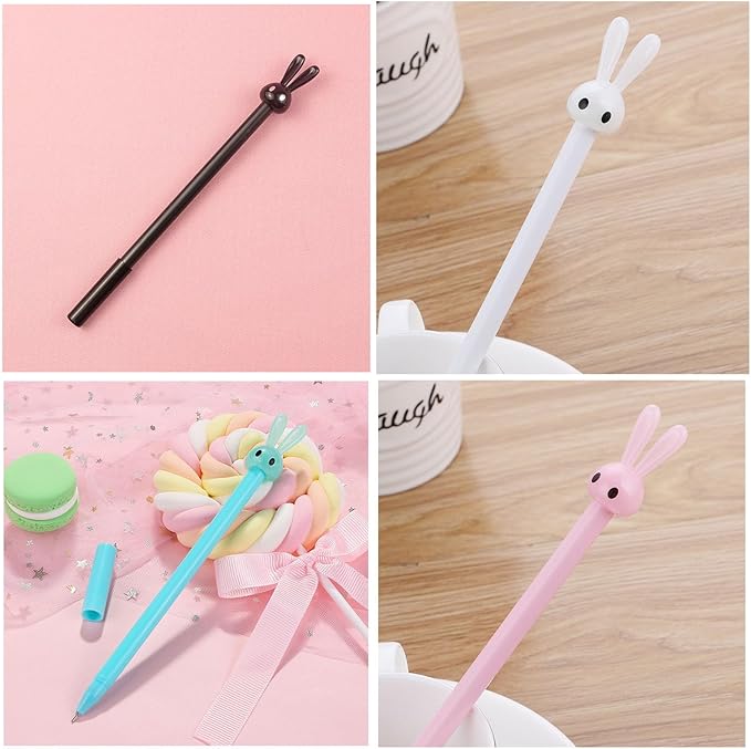 YYaaloa 12pcs Easter Pens Gel Ink Pens 0.5 mm Black Ink Novelty Pens for Child, Women Coworkers Kids Office School Home Wedding Bridal Shower Gifts Party Supplies (Easter Pens 12pcs)