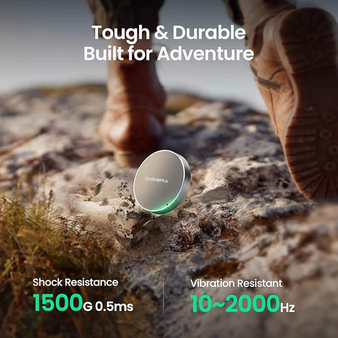 512GB Magnetic Portable SSD, External Solid State Drives with USB-C 3.2 Gen 2x2, Speed Up to 2000MB/s, Compact & Durable, Compatible with iPhone 15/16 Series and Other USB-C Devices, Grey