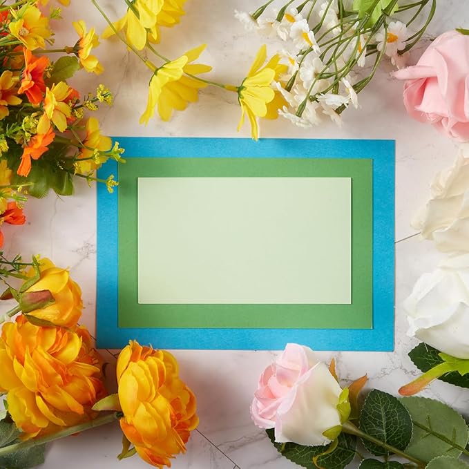 50 Sheets Blank Cardstock Paper 250 GSM Thick Heavy Cards Stock for DIY Art Projects, Card Making, Postcards, Greeting Cards, Birthday Party, Wedding Invitation (Multicolor, 3x5 inches)