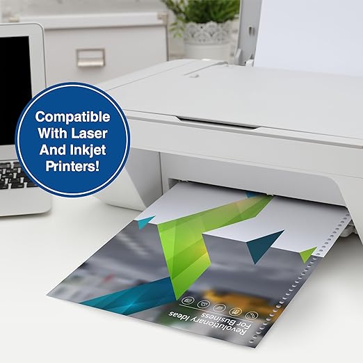 PrintWorks Professional Pre-Punched Spiral Binding Paper - 44-Hole (4:1 Pitch Hole Punch) - Book Binding Printer Paper - Made in the USA - 400 Sheets - 8.5" x 11" - 28 lb - 92 Bright White (04165)