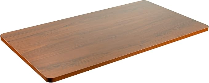 VIVO Dark Walnut 43 x 24 inch Universal Solid One-Piece Table Top for Standard and Sit to Stand Height Adjustable Home and Office Desk Frames, DESK-TOP43D