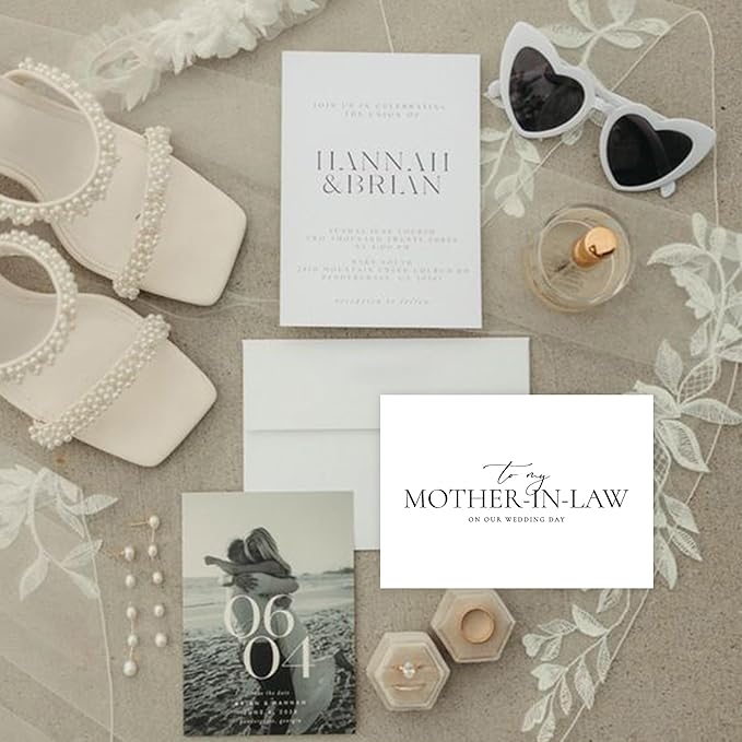 LADY&HOME To My Mother-in-law on Wedding Day Card, Mother-in-law Wedding Card (A1)