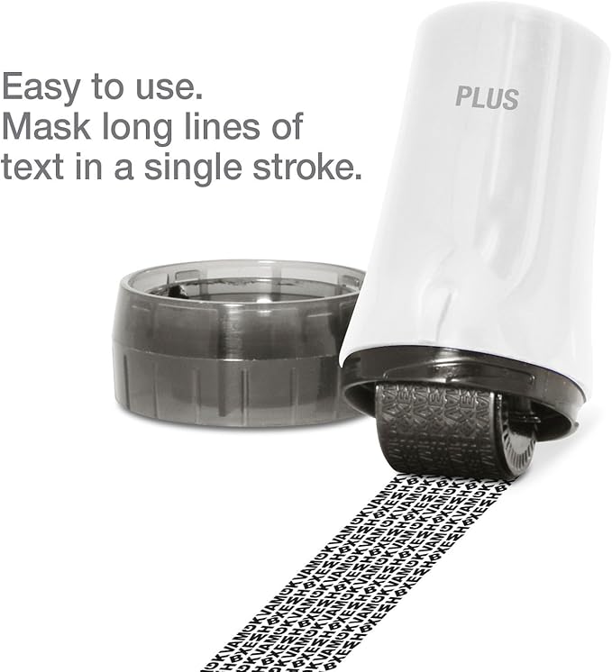 Identity Theft Prevention Security Stamp Wide Roller Security Stamp Kits (White)