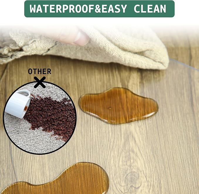 Clear Chair Mat for Hardwood Floors - 48''x36'' Heavy Duty Office Chair Mat, Rectangle Rolling Chair Mat for Hardwood, PVC Protector Hard Floor Mat for Computer&Desk Chair (48'' x 36'')