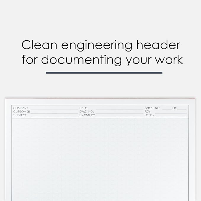 8.5" x 11" Isometric Graph Paper 50 Sheets Landscape - 0.25" Grid, Non-photo Blue, High Brightness, Drafting, Engineering, Art, 3D Design (3-Pack)