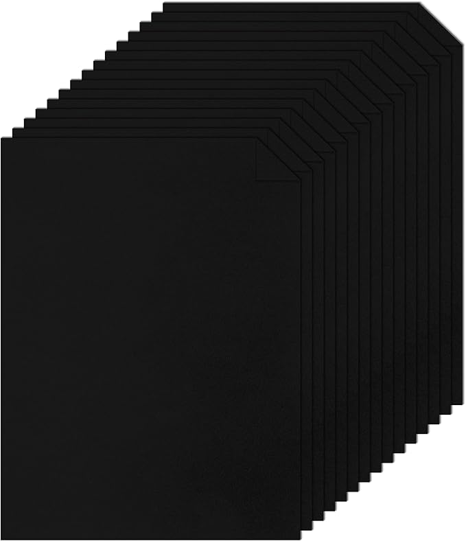 28 Sheets Black Cardstock 8.5 x 11 Printer Paper, 92lb Heavyweight Black Construction Paper Card Stock for DIY Cards, Scrapbooking, Greeting Cards, Invitations