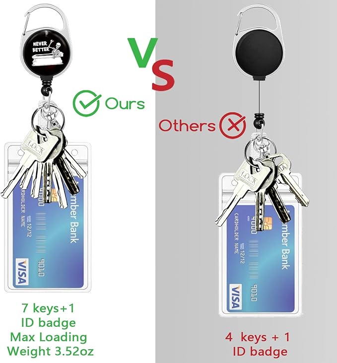 Lanyards for Id Badges, Funny Badge Holder with Retractable Badge Reel Clip, Skull Skeleton Work Card Name Tag Keychain Lanyard Vertical ID Card Protector for Women Nurse Doctor Teacher Student