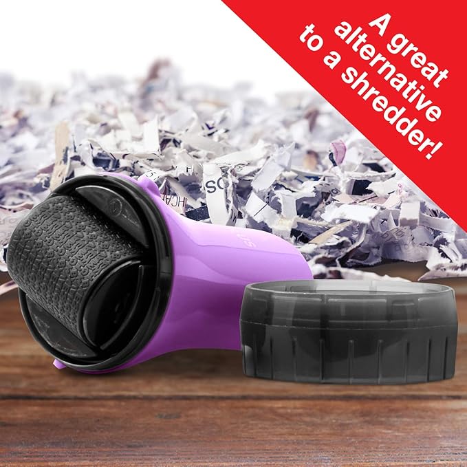 Wide Advanced Privacy Protection Roller by Guard Your ID for Bills, Mail, Address Labels (3-Pack, Purple)