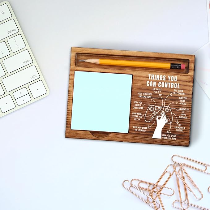 Things You Can Control Mental Health Sticky Note Holder, Therapy Office Decor Calm Corner School Counselor Office Psychologist Gifts, Self Care CBT Self-Stick Note Pad Holders ZSS37