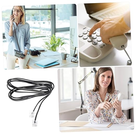 SHOWERORO 10Pcs Meters Flat Telephone Wire Core Port Cable for Telephone Connection and Extension Landline Accessory