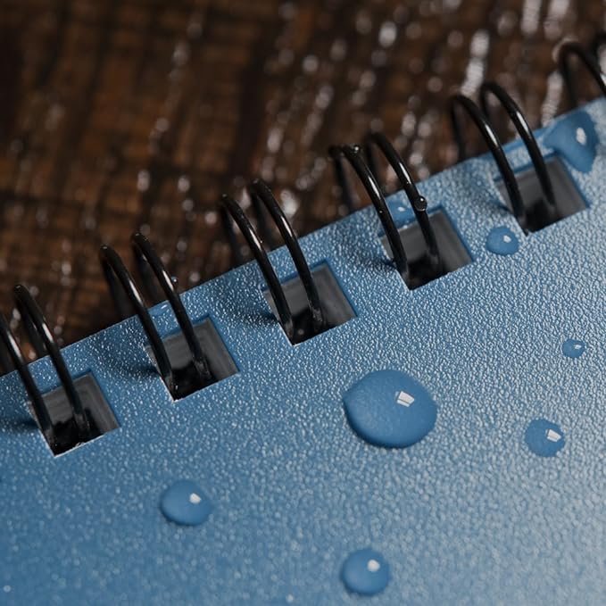 Rite in the Rain Weatherproof Side Spiral Notebook, 4.875" x 7", Blue Cover, Universal Pattern, 3 Pack (No. 273L3)