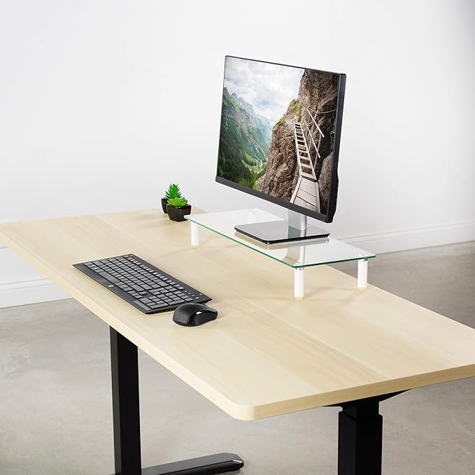 VIVO Light Wood 60 x 24 inch Universal Solid One-Piece Table Top for Standard and Sit to Stand Height Adjustable Home and Office Desk Frames, DESK-TOP60C