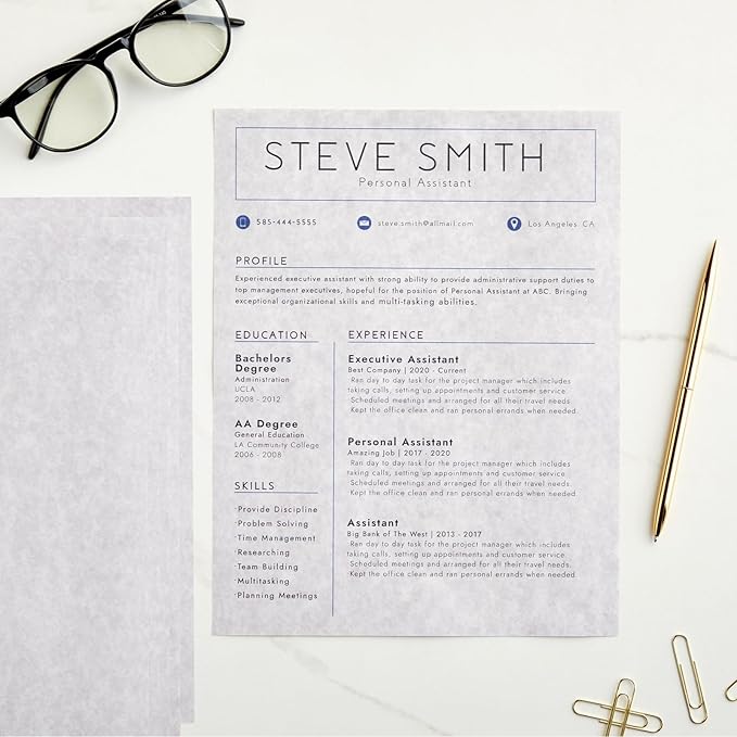 96 Sheets Grey Parchment Paper for Certificates, Resumes, Diplomas, 90 GSM Textured Stationary, Printer-Friendly - Gray Papers for Printing (8.5 x 11 inch)