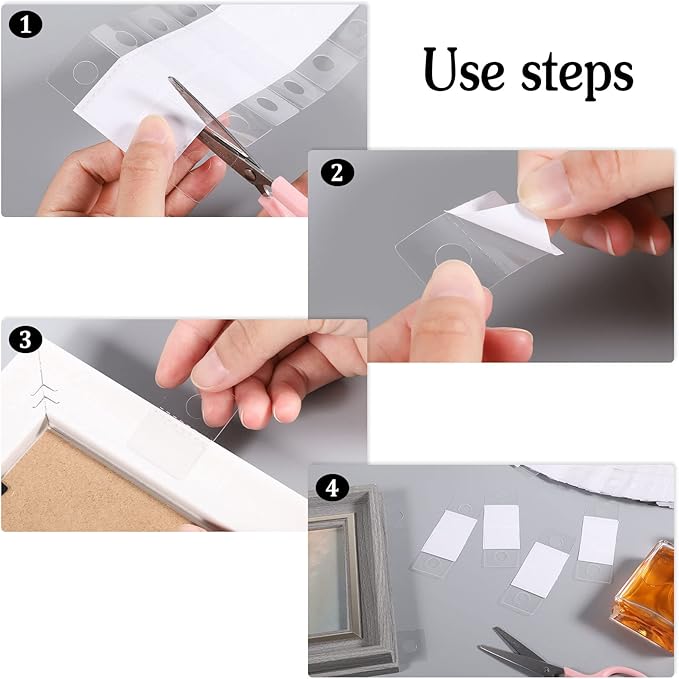 Prudiut 800 Pcs Large Hang Tabs 1×1.5 Inch Round Hole Hang Tags Self-Adhesive Hanging Tabs Heavy Duty Display Tags for Hanging Retail Displays