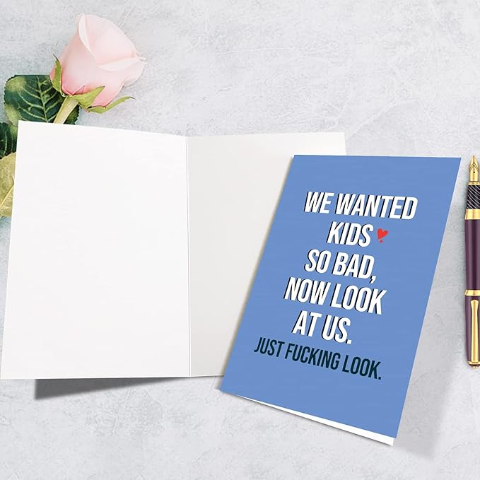 Funny Fathers Day Card for Husband, Happy Mothers Day Card for Wife, Humorous Anniversary Card for Wife Husband