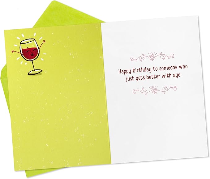 Hallmark Shoebox Funny Birthday Card for Her (Wine and Grapes)