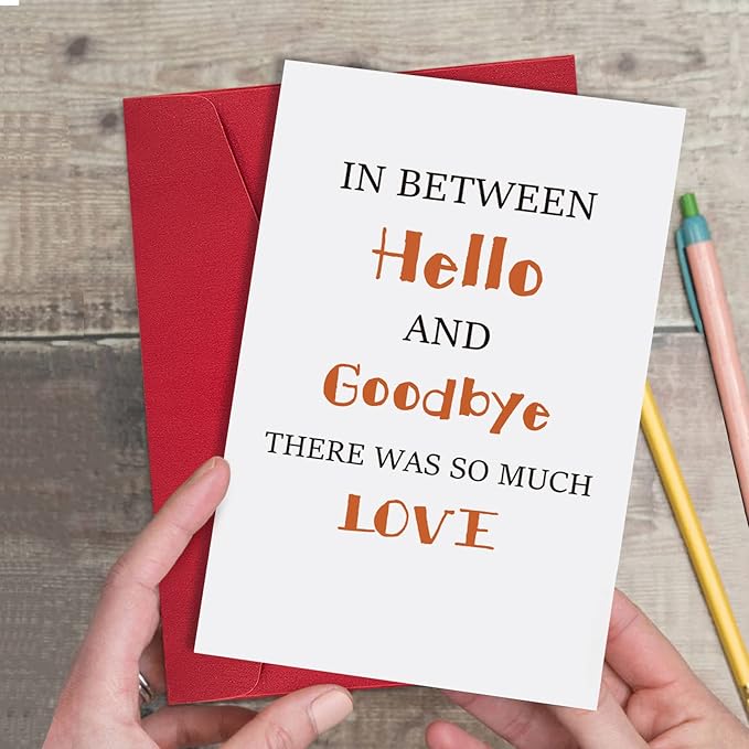Ogeby Lovely Sympathy Card for Him Her, Pet Bereavement Card Gift, In Between Hello And Goodbye There Was So Much Love