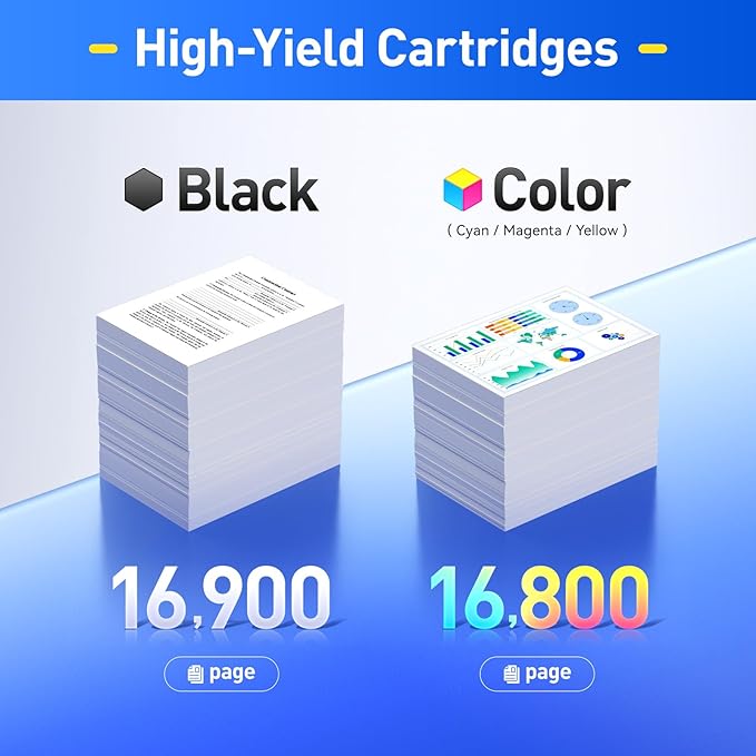 C600 C605 Toner Cartridges 4-Pack Compatible Replacement for VersaLink C600 C605 Color Multifunction Printer Copier Scanner 106R03919 106R03916 106R03917 106R03918 High-Yield Black Cyan Yellow Magenta