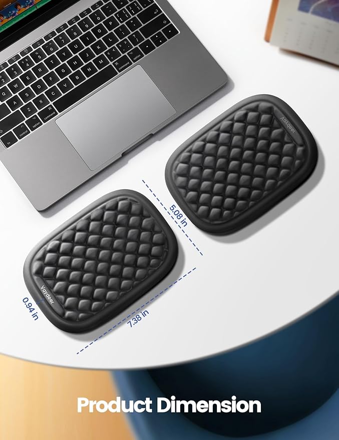 [Upgraded Larger and Thicker] Vaydeer Elbow Rest Pad, Desk Wrist Rest Memory Foam Armrest, Ergonomic Mouse Cushion Support, Wrist Pain Relief for Computer Laptop Working Typing Gaming Office-Sky Blue