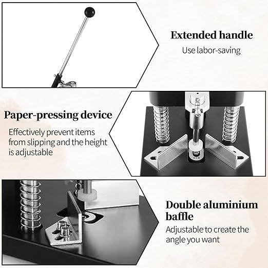 Corner Rounder Cutter Machine, R6mm R10mm 1.2”/ 30mm Thickness Card Paper Corner Punch, Heavy Duty Steel Metal Commercial Corner Rounder Punch with Paper Holding Device for Office School Business