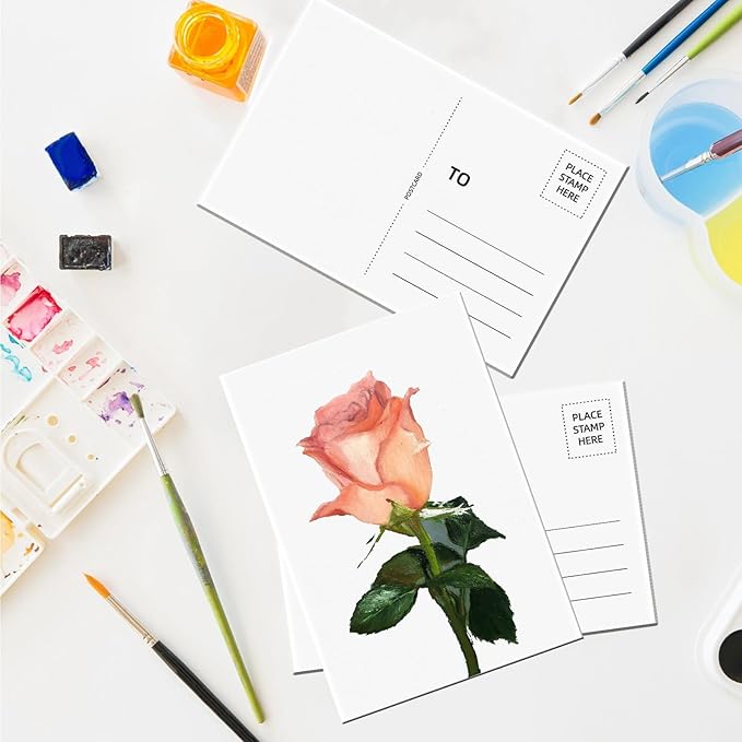 50 Pack Blank Postcard for Mailing, 4x6 Thick 14pt Mailable Post Cards Set for DIY Greeting Cards Thank You Card and More (White)