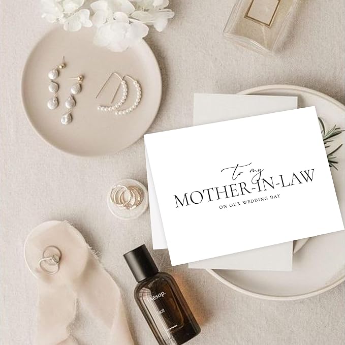 LADY&HOME To My Mother-in-law on Wedding Day Card, Mother-in-law Wedding Card (A1)