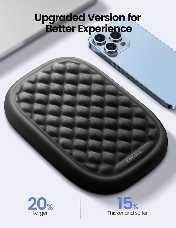 [Upgraded Larger and Thicker]Vaydeer Elbow Rest Pad, Desk Wrist Rest Memory Foam Armrest, Ergonomic Mouse Cushion Support, Wrist Pain Relief for Computer Laptop Working Typing Gaming Office-Light Cyan