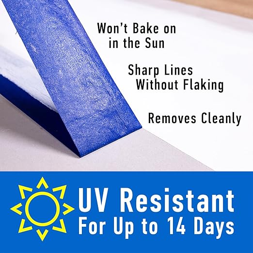 ABRO Blue Painters Tape 1 Inch Wide, 24mm x 55M, All Purpose Blue Tape, Temporary Labeling, Easy Tear, Clean Removal, Masking Tape Colored DIY or Pro