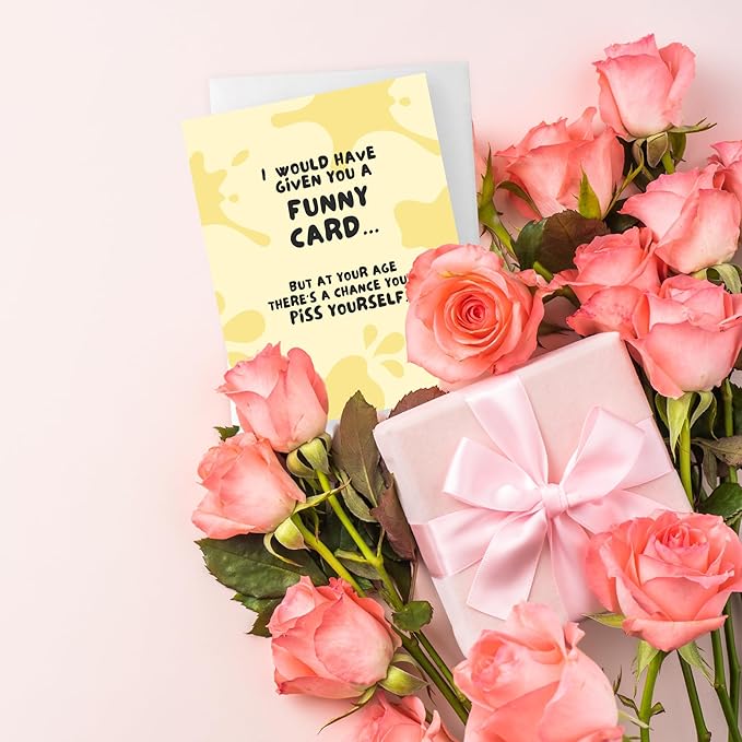 ALY LOU Funny Birthday Card, Retirement Card, Congratulations Congrats Card for Him/Her (Piss Yourself)