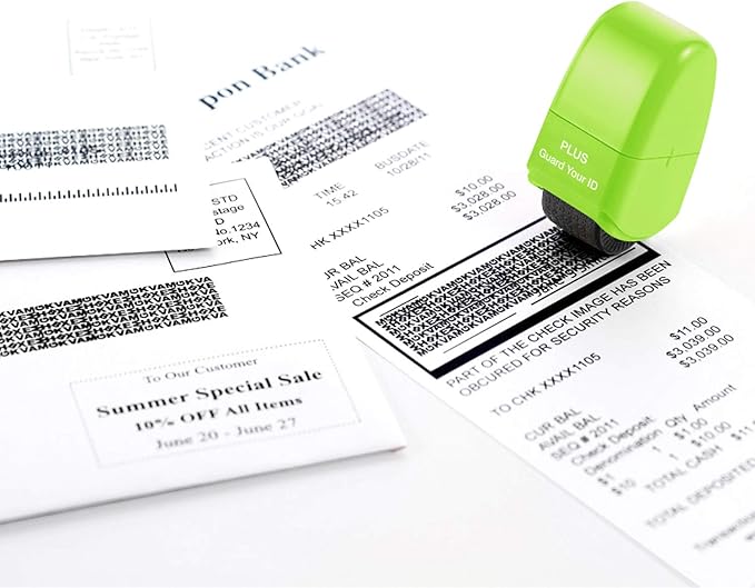 Guard Your ID Roller Identity Security Stamp Roller (Green) IS-520CM