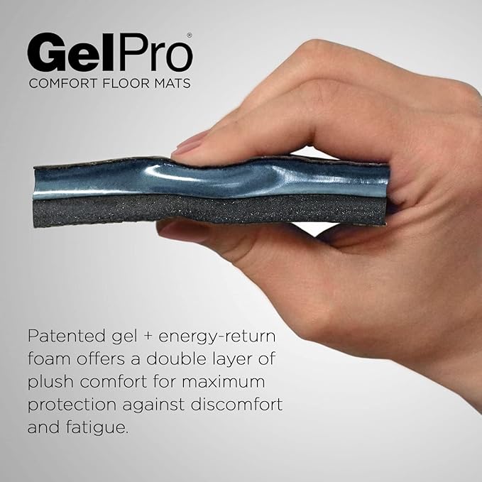GelPro Trellis Walnut Elite Premier Anti-Fatigue Kitchen Comfort Floor Mat, 20x72 Stain Resistant Surface with Therapeutic Gel and Energy-return Foam for Health and Wellness, 20" x 72"