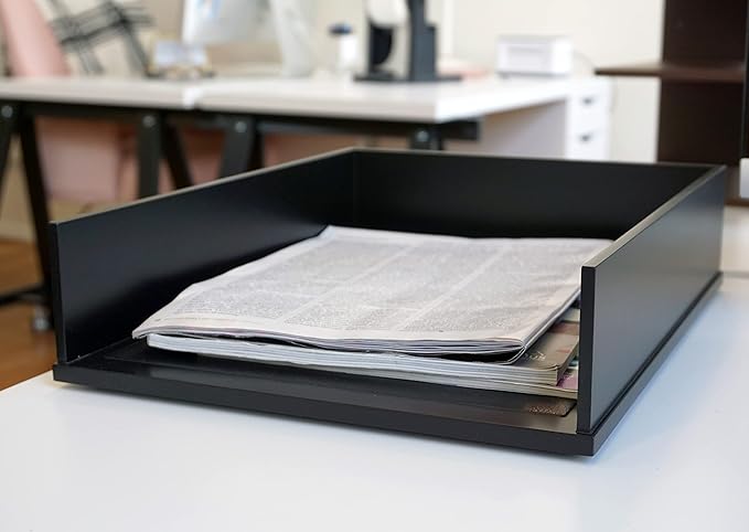 Victor Midnight Black Collection, Legal Size Letter Tray, Black, (1168-5)