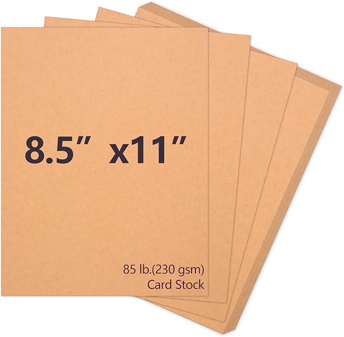 Joyberg Brown Cardstock 8.5 x 11, 230gsm Cover Cardstock Paper, 85 Lb Heavy Card Stock for Printer, Card Stock Paper for Invitations, Scrapbooking, Crafts, Diy Cards, Decoration, Drawing (30 Sheets)