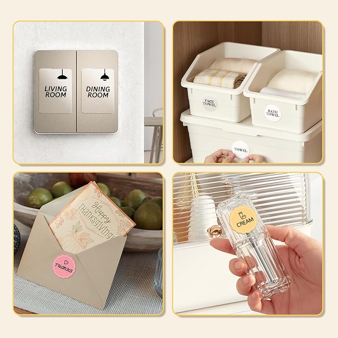 3 Rolls White Labels for NIIMBOT B1 B21 B3S K3 Label Maker, 2'' x 2'' (50x50mm) Printer Labels, Food Labels for Jars, Personalized Editable Labels for Home/School/Office